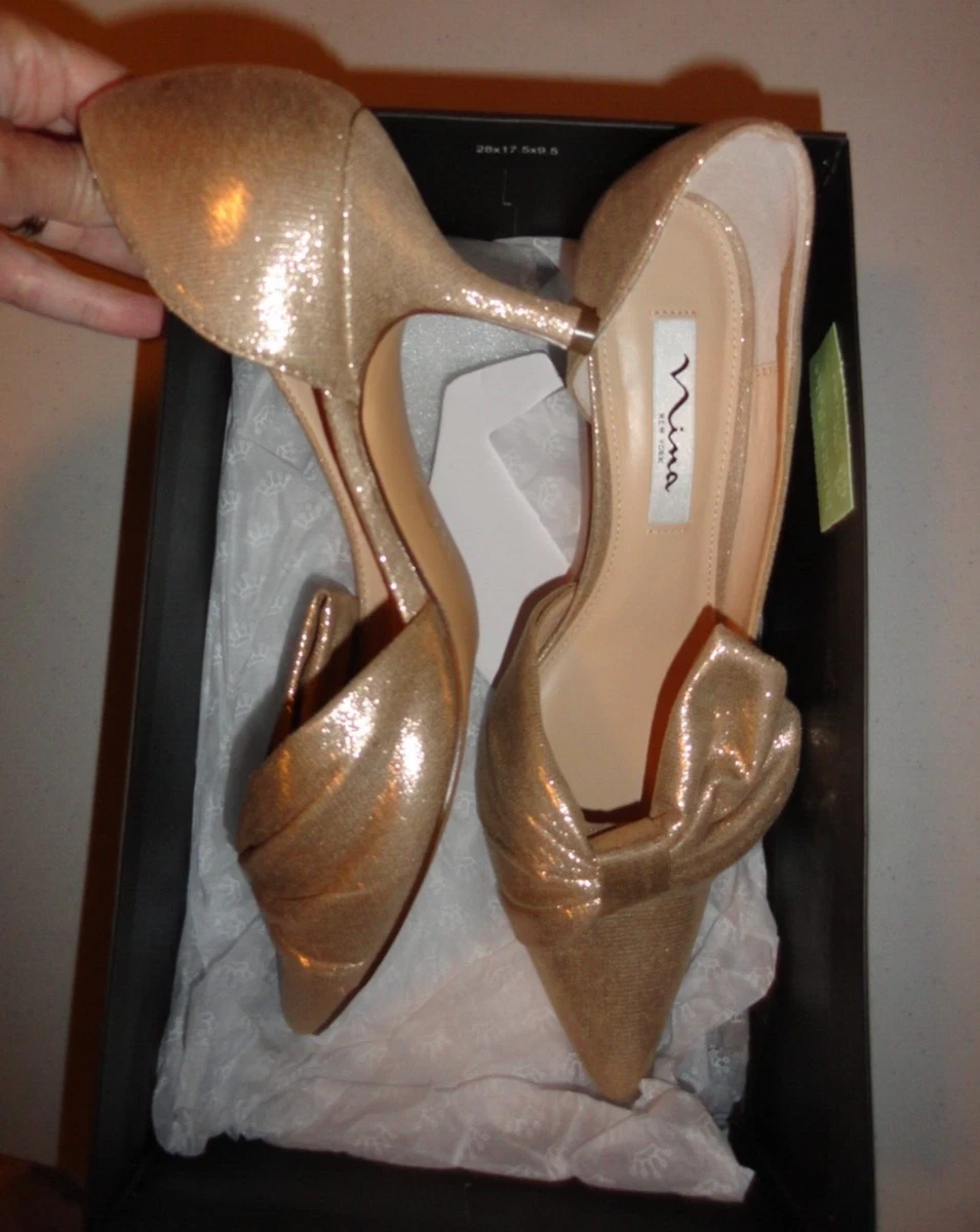 Nina gold shop dress shoes