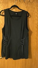 Torrid Size 3 3x Black Lower Lace Up Tank EUC
