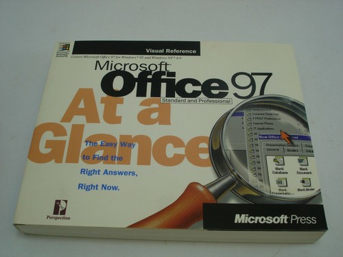 1997 Microsoft Office 97 At A Glance Resource Guide Book Windows NT and 95