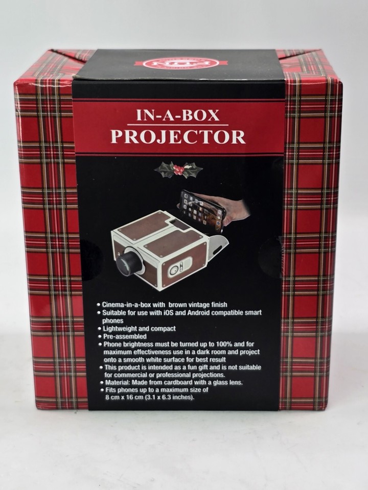 NEW Phone Projector InABox Portable Home Cinema. Makes a great gift