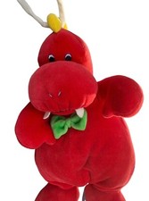 Vintage Carters  s Prestige RARE Red Dinosaur Musical Crib Plush Toy