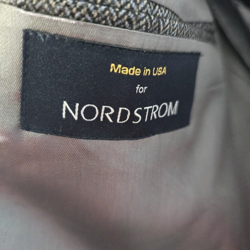 VTG Hart Schaffner Marx Herringbone Gray 2 Button Silk Blend Sport Coat Sz 40R - Picture 6 of 9