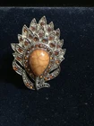Vintage Rhinestone Cocktail Costume Ring Jewelry