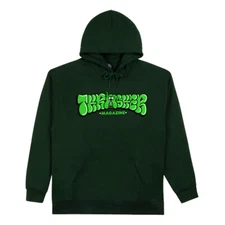 Thrasher Magazine BULLY LOGO PULLOVER Skateboard Hoodie FOREST GREEN