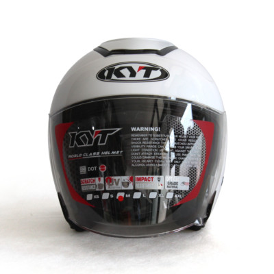 KYT KYOTO R HELMET WHITE SOLID COLOR DOT ECE