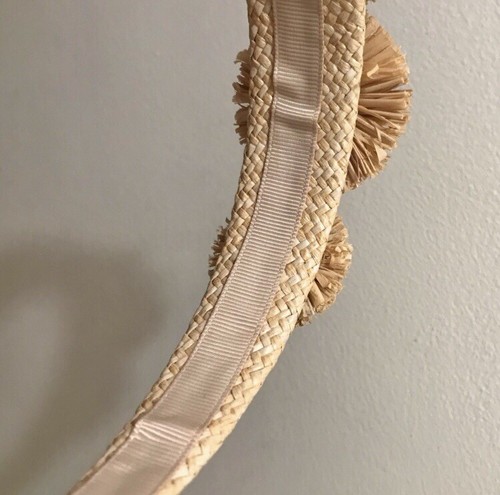 NWT J. Crew Factory Raffia Flower Headband, Natural Boho Hippie Prairie Tan OS - Picture 7 of 11