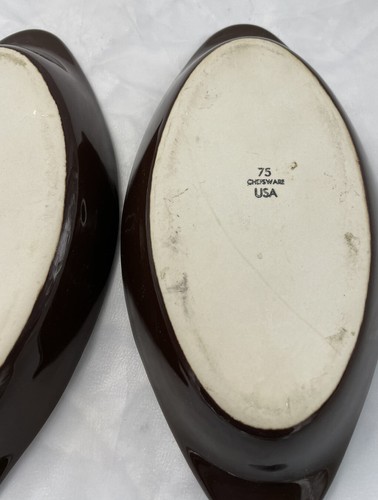 Chefsware 75 Au Gratin Dish USA Brown Baking Dish Restaurant Ware 2 Vintage - Picture 7 of 19