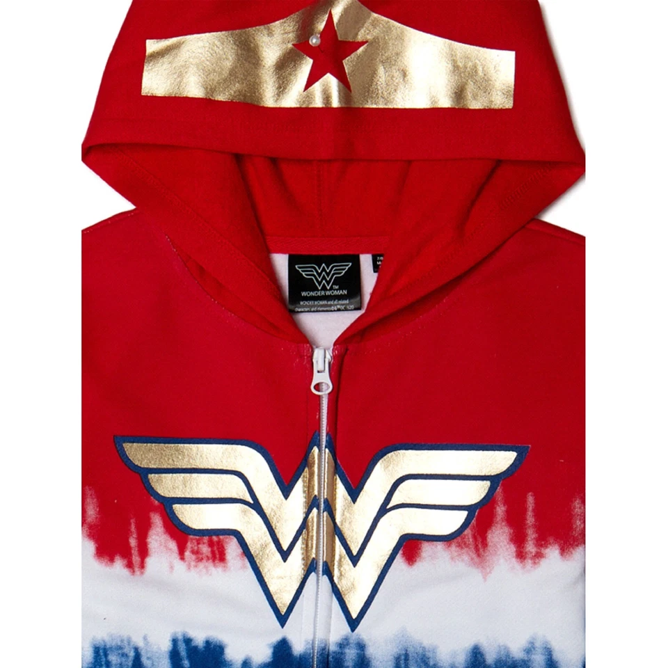 Sudadera con capucha de manga larga para niñas pequeñas Wonder Woman - Nueva con etiquetas Foto 2 de 2