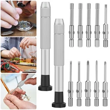 12 PCS Precision Repair Tool Kit for Watch Glasses Jewelry Magnetic Screwdrivers