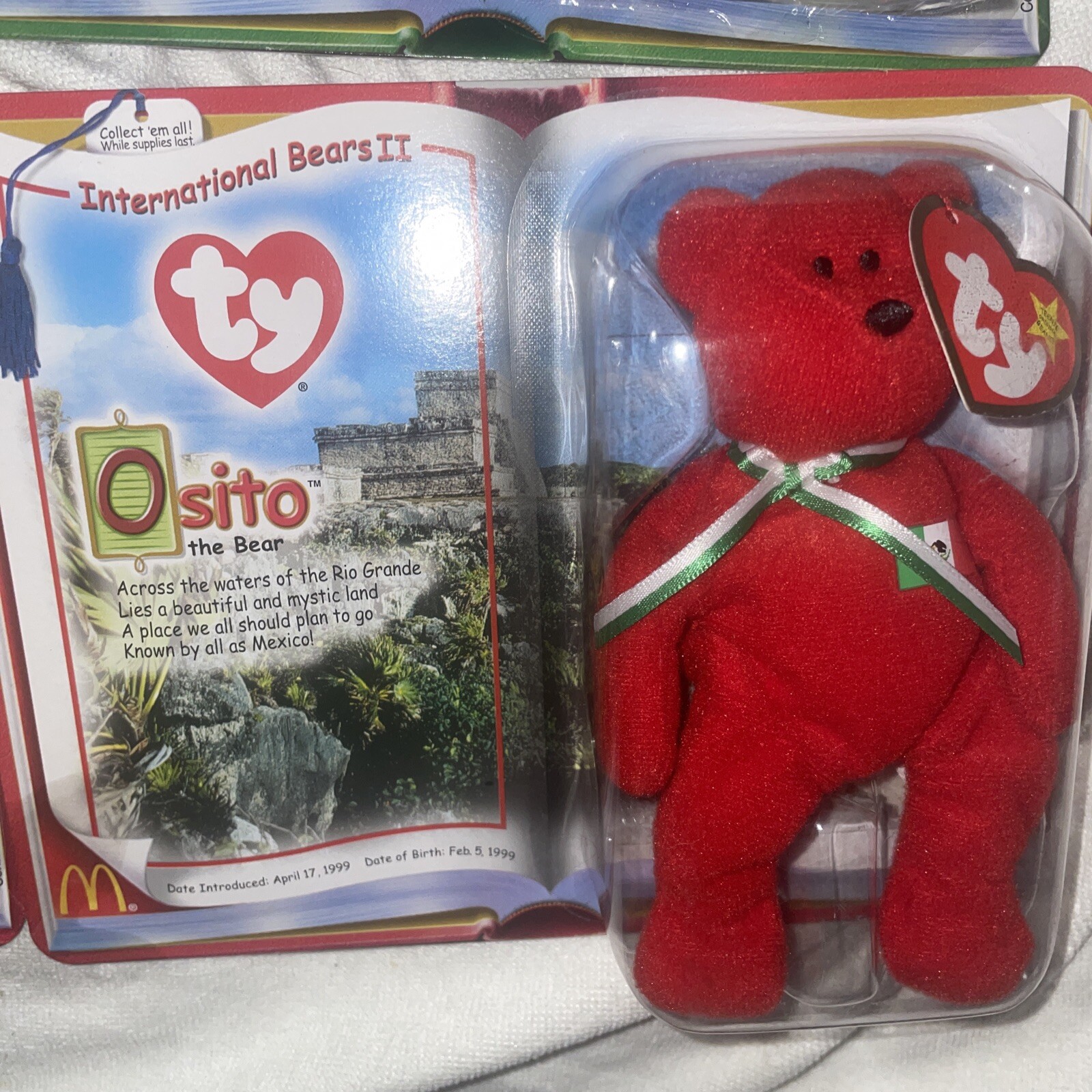 TY The Bear Beanie Baby International Bears II set4 Mc Donald's Retired RARE tag - Picture 5 of 8