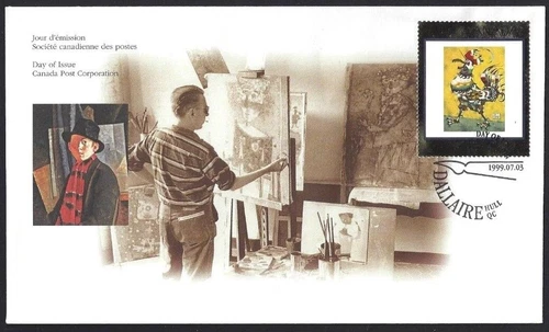 🍁Canada   #1800    "Art Canada Coq licorne"    Brand New  1999 First Day Cover