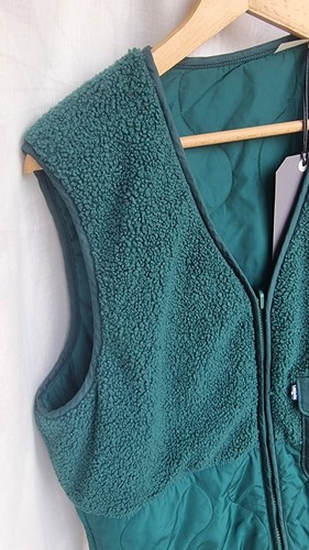Gilet Levis Sherpa verde gilet grande - Foto 16 di 19