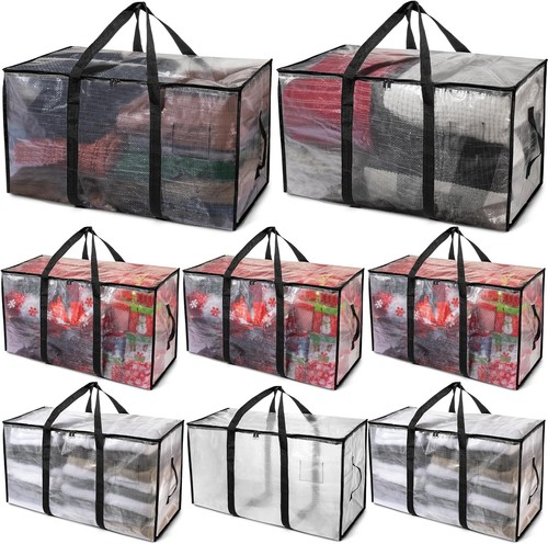 Heavy Duty Moving Bags or Storage Bags – Clear Storage Bins with Lids