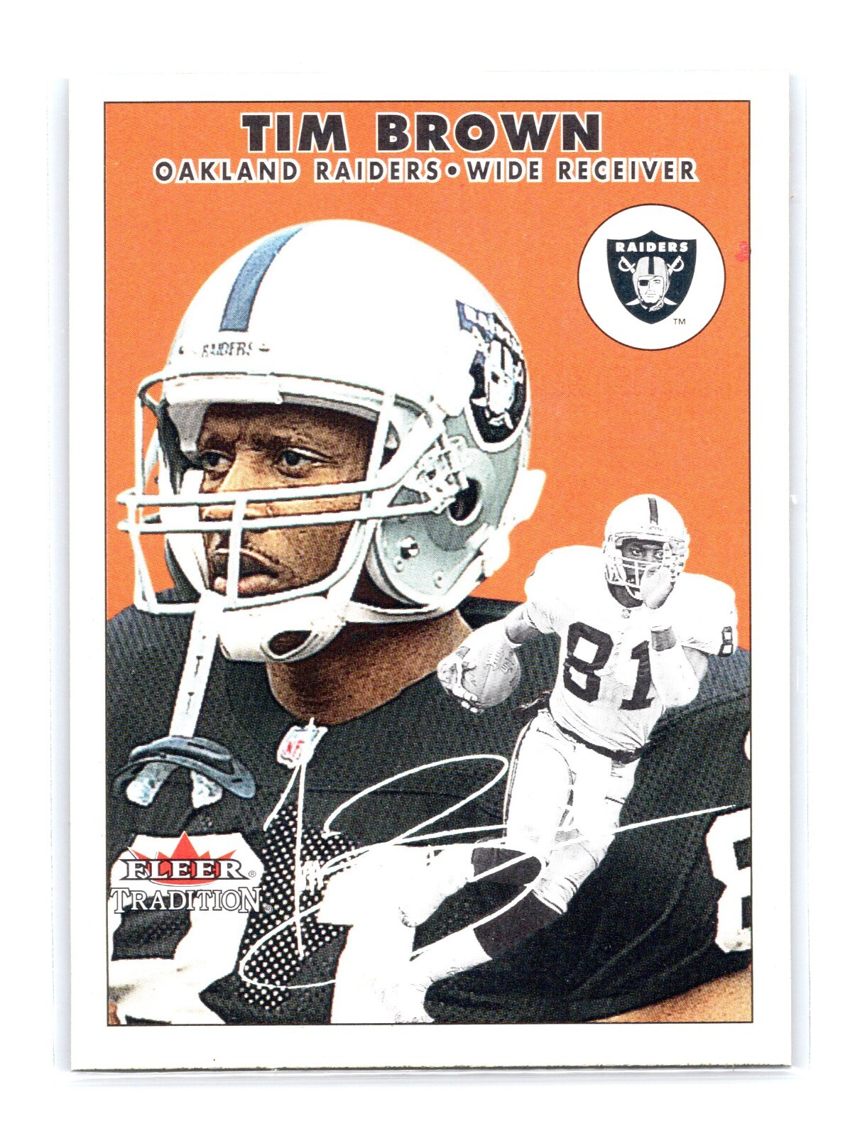 2000 Fleer Tradition #53 Tim Brown Oakland Raiders Football Card