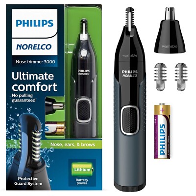 Philips NORELCO NT3600 Nose, Ear, and Eyebrow Trimmer Series 3000 NO PULLING