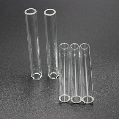 6 Pcs Borosilicate Glass Tubes - 4 Inch Length, Heat & Chemical Resistant