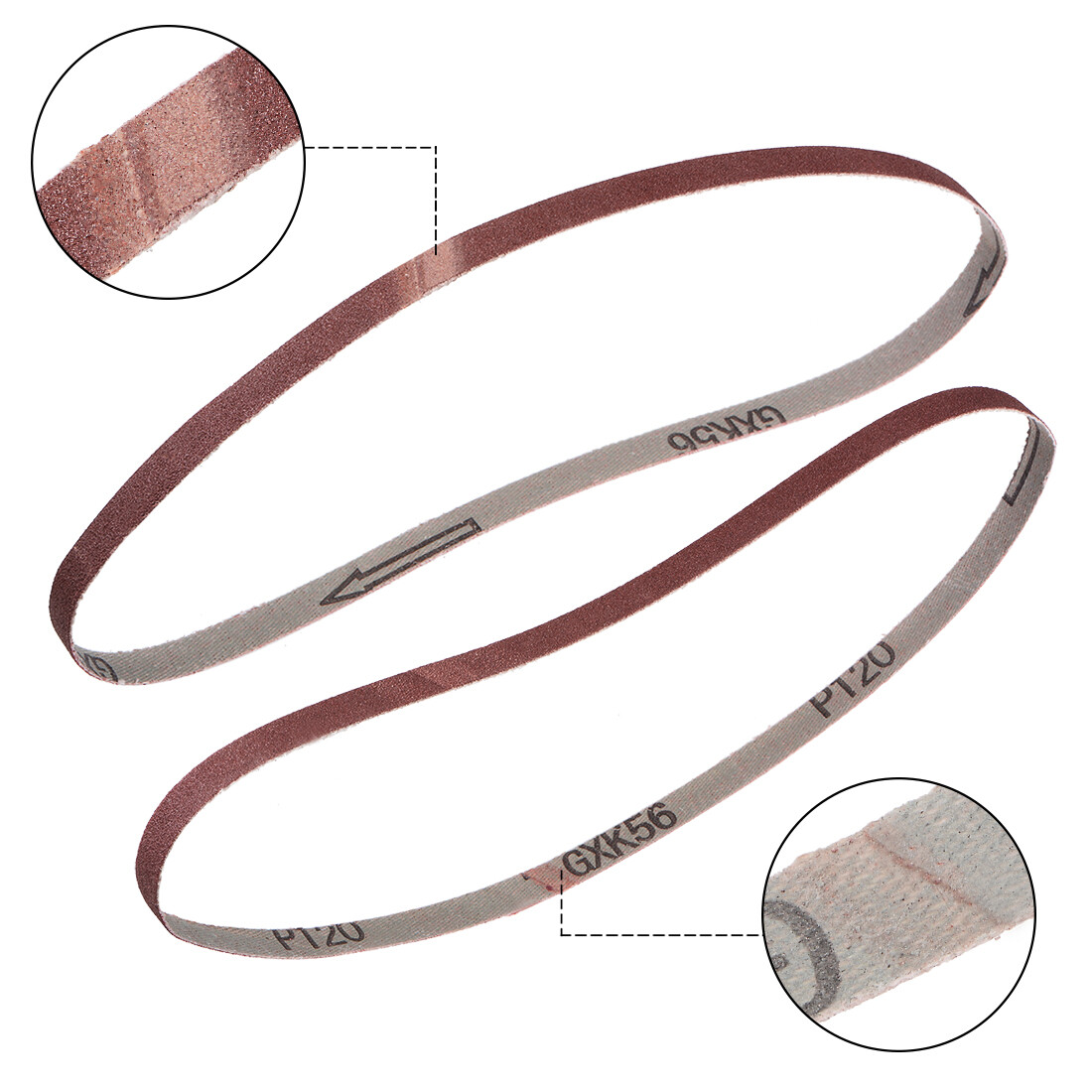 3/8inch x 21inch(9mm x 533mm) Sanding Belt 120 Grit Aluminum Oxide