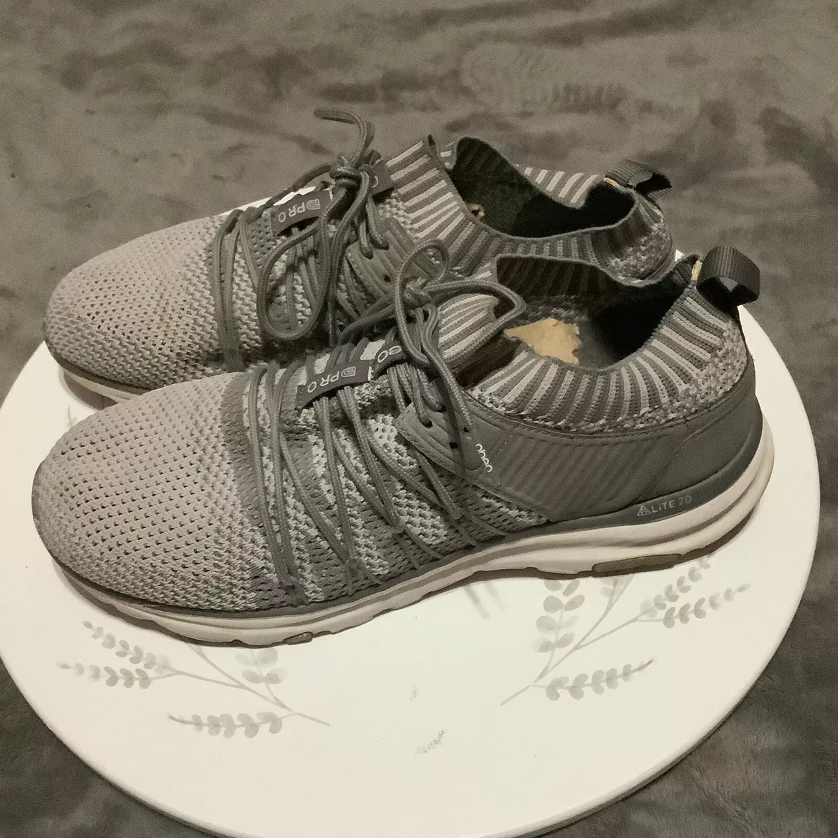 Abeo Pro Lite 2.0 Flex Trac 1135 Gray Light Weight Sneakers Shoes 9.5 Med LL