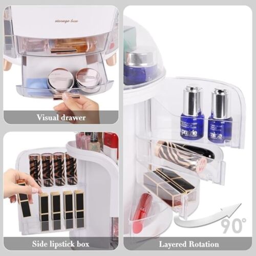 Makeup Organiser Cosmetic Dressing Table Large Make-Up Holder Tidy Storage Box - Picture 5 of 34