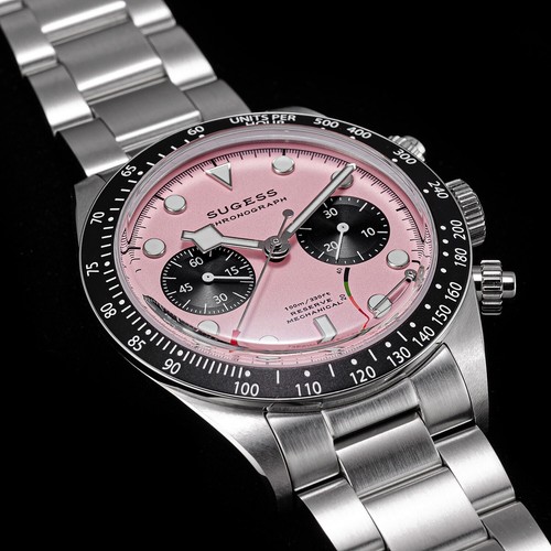 Seagull Sugess ST1907 Panda 41mm Pink Power Indicator Chronograph 1963 BNIB - Picture 12 of 23