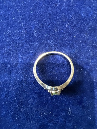 Sterling Silber simulierter hellgrüner ovaler Edelstein Ring Größe 8,5 - Bild 12 von 18