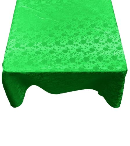 Square Tablecloth Roses Jacquard Satin (51" Inches) - Picture 25 of 41