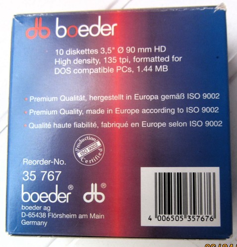 Disketten 3,5 Zoll 1,44 MB / 10 Stück / Boeder - Afbeelding 6 van 17