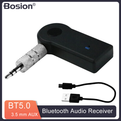 Bluetooth 5.0 Audio Receiver Adapter 3.5mm AUX Stereo Wireless Audio Adapter