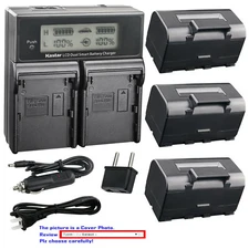 Kastar Battery LCD Dual Fast Charger for Topcon BT-65Q & Topcon Total Stations