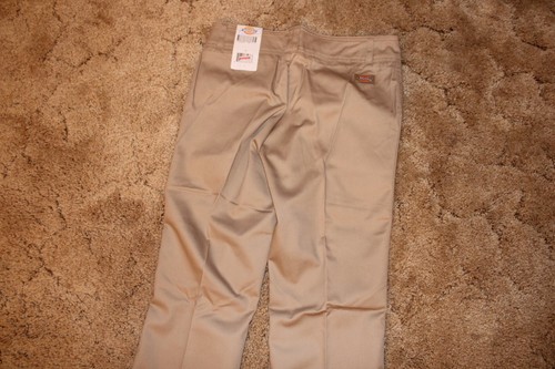 Dickies Girl's School Uniform Flare Flat Front Wide Band Khaki Sz 7 Jr 31"x31.5" - Picture 10 of 10