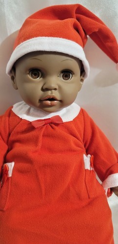 AA GI-GO Toys Baby DOLL 13" Open Mouth Vinyl Soft Cloth Body Brown Sleep Eyes - Picture 2 of 12