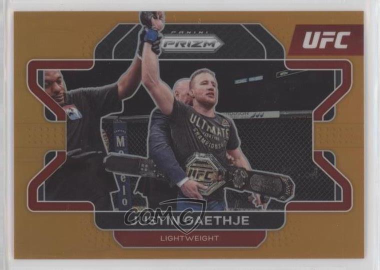 2022 Panini Prizm UFC Orange Prizm /99 Justin Gaethje #44