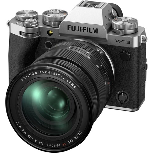 Fujifilm X-T5 40.2MP Mirrorless Camera - Silver (FUJINON XF 16-80mm f/4 R OIS WR)