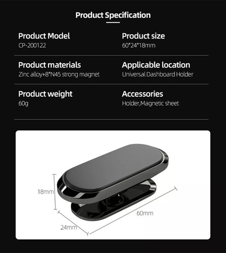 2-Pack Magnetic Car Dashboard Mount Holder Stand For Phone Samsung Galaxy iPhone - Picture 14 of 27