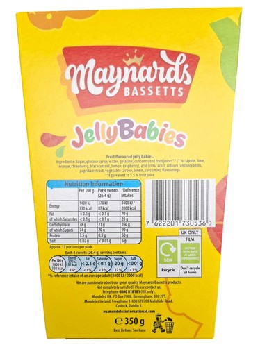 Jelly Babies Maynards Bassetts Sweets Soft Fruity Jelly Candies Sharing Box/Bag - Picture 4 of 7