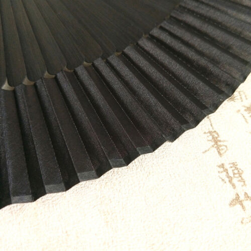 Folding Fan Chinese Style Hand Held Folding Fan Foldable Fan Large Black Fan - Bild 9 von 11