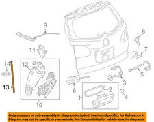 Chevrolet GM OEM 09-16 Traverse Lift Gate-Actuator Rod 20812018