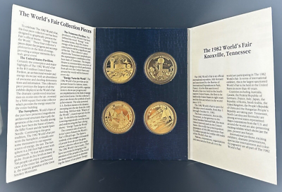 THE 1982 world's fair コレクターズセット 金メダル4枚 1982 WORLD's FAIR Collectors Set of 4 Coins/Medals