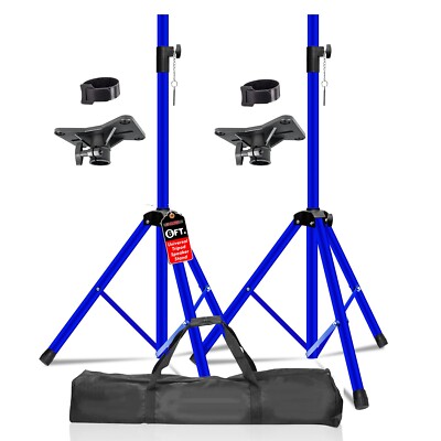 5Core Speaker Stand Tripod Pair Heavy Duty Adjustable 72'' Universal Mount w Bag