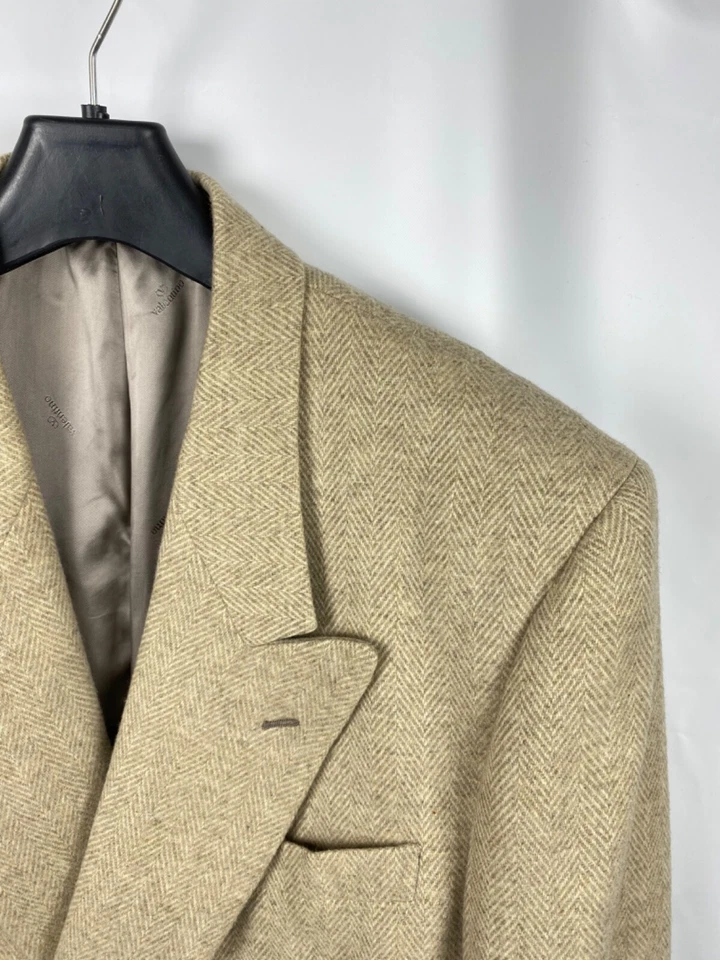 Valentino Uomo Herringbone Wool-Angora Blazer size 54 - Image 3 of 4