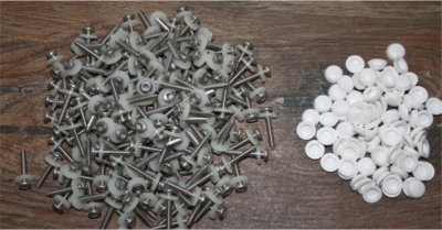 Fensterbankschrauben mit Abdeckkappen in Reinweiß 3,9 x 22 mm Edelstahl TORX A2