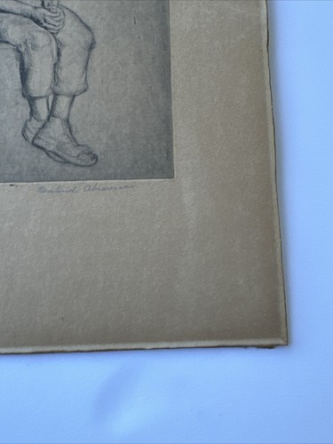 ANTIQUE ETCHING BLACK PORTRAIT AFRICAN AMERICAN CHILD YOUTH BY ROSALIND ABRAMSON - Picture 14 of 24