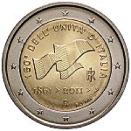 ITALIA ITALY ITALIEN 2 € EURO 2011 " UNITA' D'ITALIA " FDC BU ST DA ROTOLINO - Foto 1 di 1
