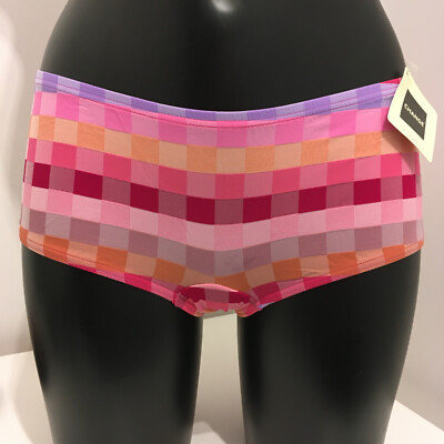 Rosa Bikini Shorts 16 Kariert Gingham Bademode Shorty Boyshorts Unterteil Schwimmen