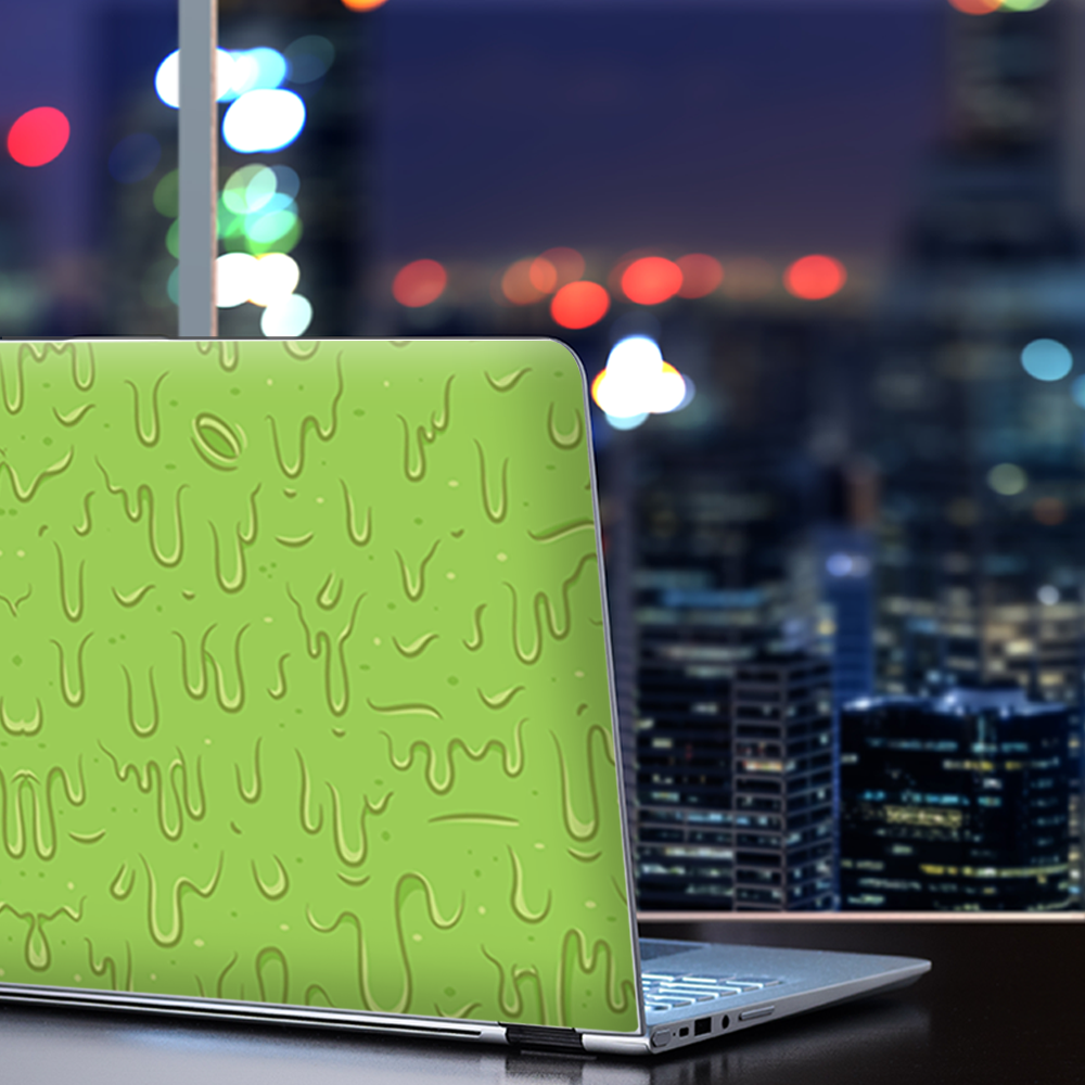 Skin Déco MacBook Air Retina 13″ – Motif Cartoon Slime Vert Dégoulinant, Vinyl Itsaskin
