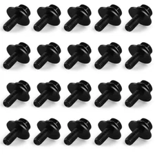 20pc Car Body Bolts Screw Fastener Fender M6-1.0x 16mm Long-10mm Hex-17mm Washer