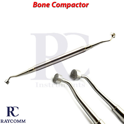 Dental Bone Compactor Double Ended  Implant Bone Grafting Orthopedics Surgery 