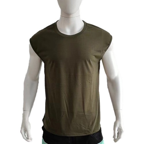 Men's Sleeveless T-Shirt Solid Color Vest Bodybuilding Muscle Tank Gym Tops - Picture 8 of 25
