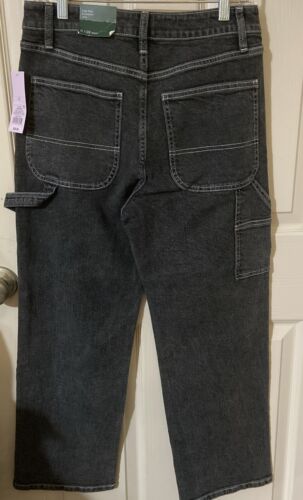 Women's High-Rise Black Carpenter Jeans - Wild Fable NWT Sz 6 Waist 28