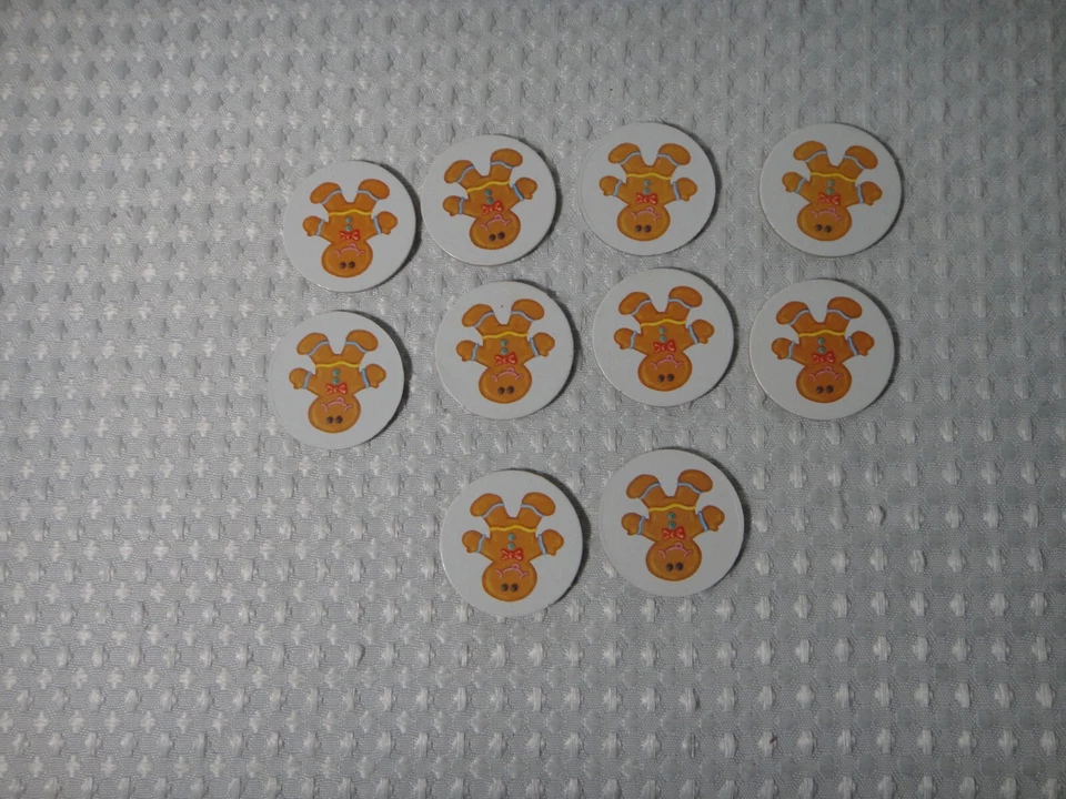 2002 Milton Bradley Candy Land Bingo Replacement Part Pieces Gingerbread Markers - Image 4 of 4